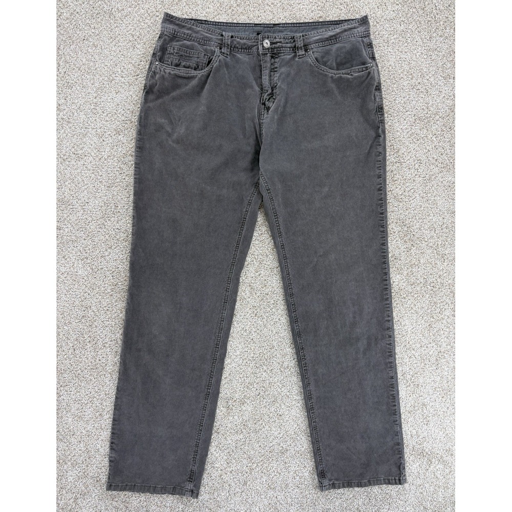 Prana Sustainer Corduroy Slim Fit Pant Mens Size 34x32 Iron Gray Organic Stretch